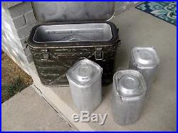 Vtg VIET NAM ERA 1974 US Military Army Food Cooler Container Metal with inserts
