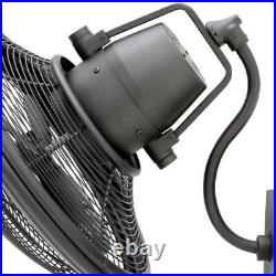 Wall Mounted Fan Oscillating 3 Speed Air Cooler 18 in. Indoor / Outdoor
