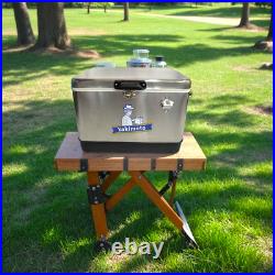 Waterproof Metal Ice Cooler 54 QT Yakimoto Reto Ice Chest for Camping BBQ Party