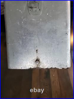 Western Field Vintage Cooler 50's Camping Hunting Silver Ice Chest Metal Pop