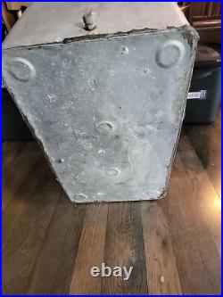 Western Field Vintage Cooler 50's Camping Hunting Silver Ice Chest Metal Pop