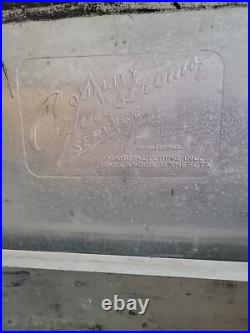 Western Field Vintage Cooler 50's Camping Hunting Silver Ice Chest Metal Pop
