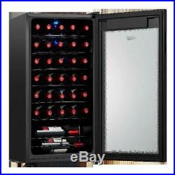 Wine Chiller Premium 34-Bottle Cooler Champagne Refrigerator Under Counter Bar