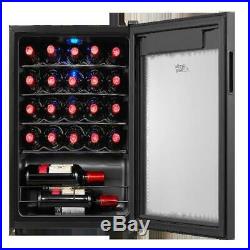 Wine Cooler Chiller Fridge Arctic King Premium 24-Bottle LED Touch Control Black