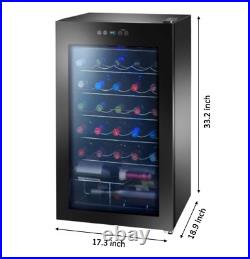 Wine Cooler Refrigerator Fridge Chiller Cellar Rack Freestanding 34 Bottle NEW