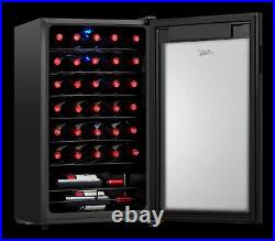 Wine Cooler Refrigerator Fridge Chiller Cellar Rack Freestanding 34 Bottle NEW