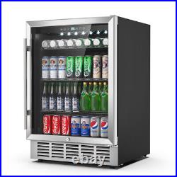 Wine Refrigerator, 24 Inch Beverage Fridge Freestanding Wine Cooler Beer Fridge