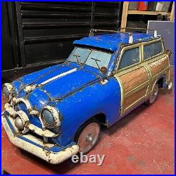 Woody Station Wagon Metal Art Ice Chest on Wheels Cooler Aaron Jackson