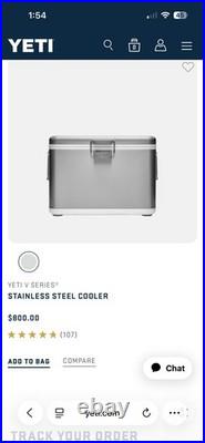 YETI Cooler V-Series Stainless Steel