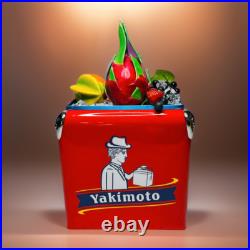 Yakimoto 14 Qt Retro Metal Ice Chest, Portable Beverag Cooler NEW FREE SHIP