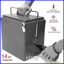 Yakimoto 14 Quart Hard Cooler Insulated Portable Ice Chest Box for Drink Beer