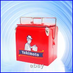 Yakimoto 14QT Cooler Box 13L Retro Metal for Caravans Camping Holidays Picnics