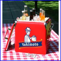 Yakimoto 14QT Cooler Box 13L Retro Metal for Caravans Camping Holidays Picnics