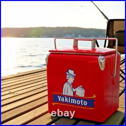 Yakimoto 14Qt Angler-Cooler Rust-Resistant Metal Ice Chest for Shore Fishing