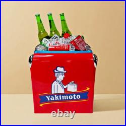 Yakimoto 14Qt Metal Ice Chest Cooler Fits 12 Beer Bottles With lid-Free Shipping
