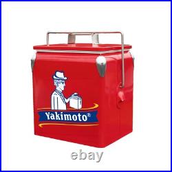 Yakimoto 14Qt Portable Metal Ice Chest Compact 18-Can Cooler for Road Trips