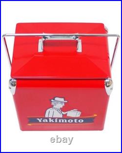 Yakimoto 14Qt Retro Metal Cooler 72H Ice Retention Vintage Camping Ice Chest