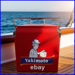 Yakimoto 14Qt Retro Portable Fishing Cooler, Leak-proof ice bucket for yachts