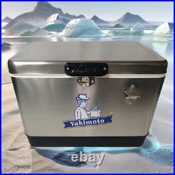 Yakimoto 51L/54qt Vintage ice fishing bucket, portable ice chest Cooler Box