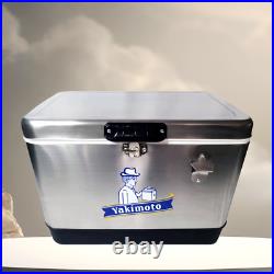 Yakimoto 54 Qt Stainless Steel Large Cooler Ice Chest Keeps Ice up to 7 Days