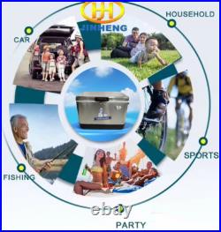 Yakimoto 54-Quart Ice Chest, large Portable Cooler, Hard-Sided Steel Metal Cooler