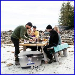 Yakimoto 54QT Metal Ice Chest Stainless Steel Cooler for Beach Party & Camping