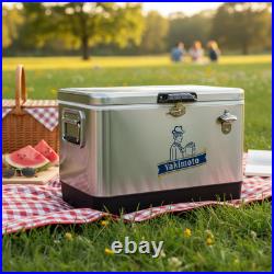 Yakimoto 54Qt Cooler Box Premium Stainless Steel Ice Chest for Garden Parties