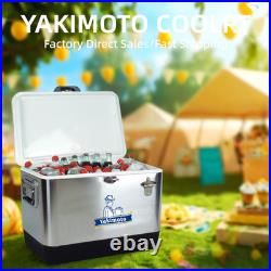 Yakimoto 54Qt Heavy-Duty Stainless Steel Ice Chest Essential for Celebrations Yakimoto 54Qt Heavy-Duty Stainless Steel Ice Chest Essential for Celebrations
