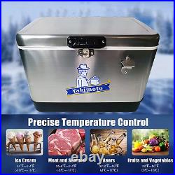 Yakimoto 54Qt Heavy duty Hard Cooler Insulated Portable Ice Chest Box for Beach