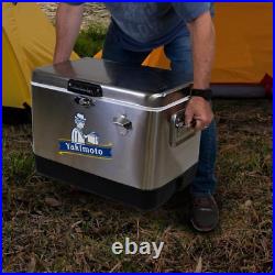 Yakimoto 54Qt Heavy duty Hard Cooler Insulated Portable Ice Chest Box for Beach