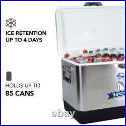 Yakimoto 54Qt Large Metal Cooler Box with Drain, Durable Thermal Ice Chest Yakimoto 54Qt Large Metal Cooler Box with Drain, Durable Thermal Ice Chest