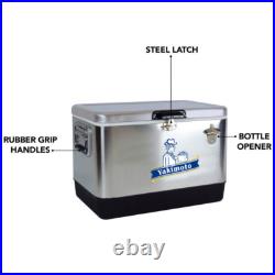 Yakimoto 54Qt Metal Cooler Box, Retro style ice Chest, for Backyard BBQ Party