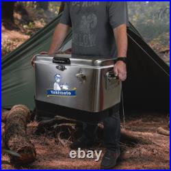 Yakimoto 54Qt Metal Cooler Box, Retro style ice Chest, for Backyard BBQ Party