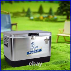 Yakimoto 54Qt Portable Cooler Box with Heavy duty Handle, Insulated Ice Chest