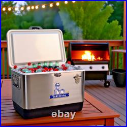 Yakimoto 54Qt Stainless Steel Cooler Heavy Duty Outdoor Party Ice Chest