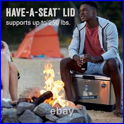 Yakimoto 54Qt Stainless Steel Cooler Ice Chest with Bottle Opener Tailgating