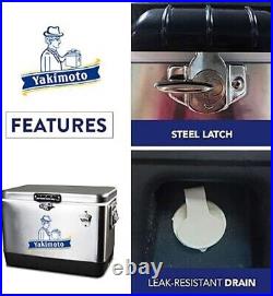 Yakimoto 54Qt Stainless Steel Hard Cooler, Multi-function Cooler Chest, Vintage Yakimoto 54Qt Stainless Steel Hard Cooler, Multi-function Cooler Chest, Vintage