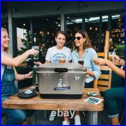 Yakimoto 54Qt Stainless Steel Hard Cooler, Multi-function Cooler Chest, Vintage Yakimoto 54Qt Stainless Steel Hard Cooler, Multi-function Cooler Chest, Vintage