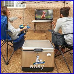 Yakimoto 54Qt Stainless Steel Ice Chest, Large Cooler Box for Tailgating Beach