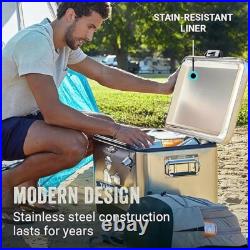 Yakimoto 54Qt Stainless Steel Outdoor Cooler, Sturdy, Safe and Eco-friendly