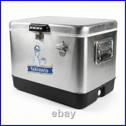 Yakimoto 54Qt Stainless Steel Portable Cooler Box Heavy Duty Ice Chest Camping