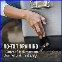 Yakimoto 54Qt Stainless Steel Portable Cooler Box Heavy Duty Ice Chest Camping