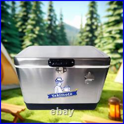 Yakimoto 54Qt Stainless Steels Cooler Ice Chest Keeps Ice up to 7 Days Large