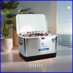 Yakimoto 54qt stainless steel Leak-Proof Cooler Box, passive refrigerator Ice