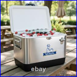 Yakimoto Alfresco Dining Cooler 54Qt Heavy-Duty Ice Chest for Garden Parties