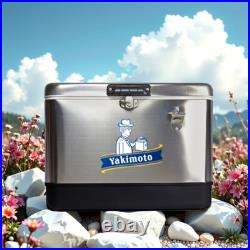 Yakimoto CommercialGrade Ice Chest 51L Stainless Steel, Leakproof Camping Cooler Yakimoto CommercialGrade Ice Chest 51L Stainless Steel, Leakproof Camping Cooler