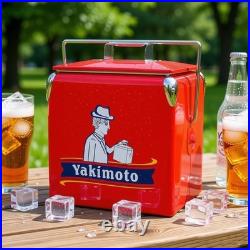 Yakimoto Cooler 14Qt Triple Insulation, Metal Ice Chest with Opener Camping Gear