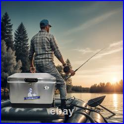 Yakimoto Fishing Cooler box for boat, 54 quart high capacity, Sturdy leak-proof