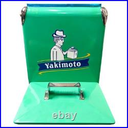 Yakimoto Greenish-Blue 14Qt Metal Ice Chest, Essential for Outdoor Travel Parties