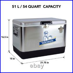 Yakimoto Hard Cooler Insulated Portable Cooler 54 Quart 60Can Capacity Ice Chest Yakimoto Hard Cooler Insulated Portable Cooler 54 Quart 60Can Capacity Ice Chest